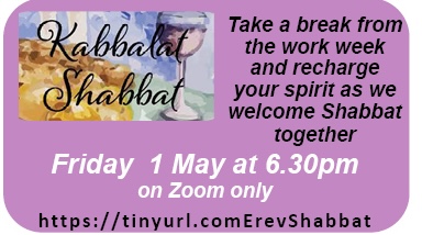 Kabbalat shabbat 1 May